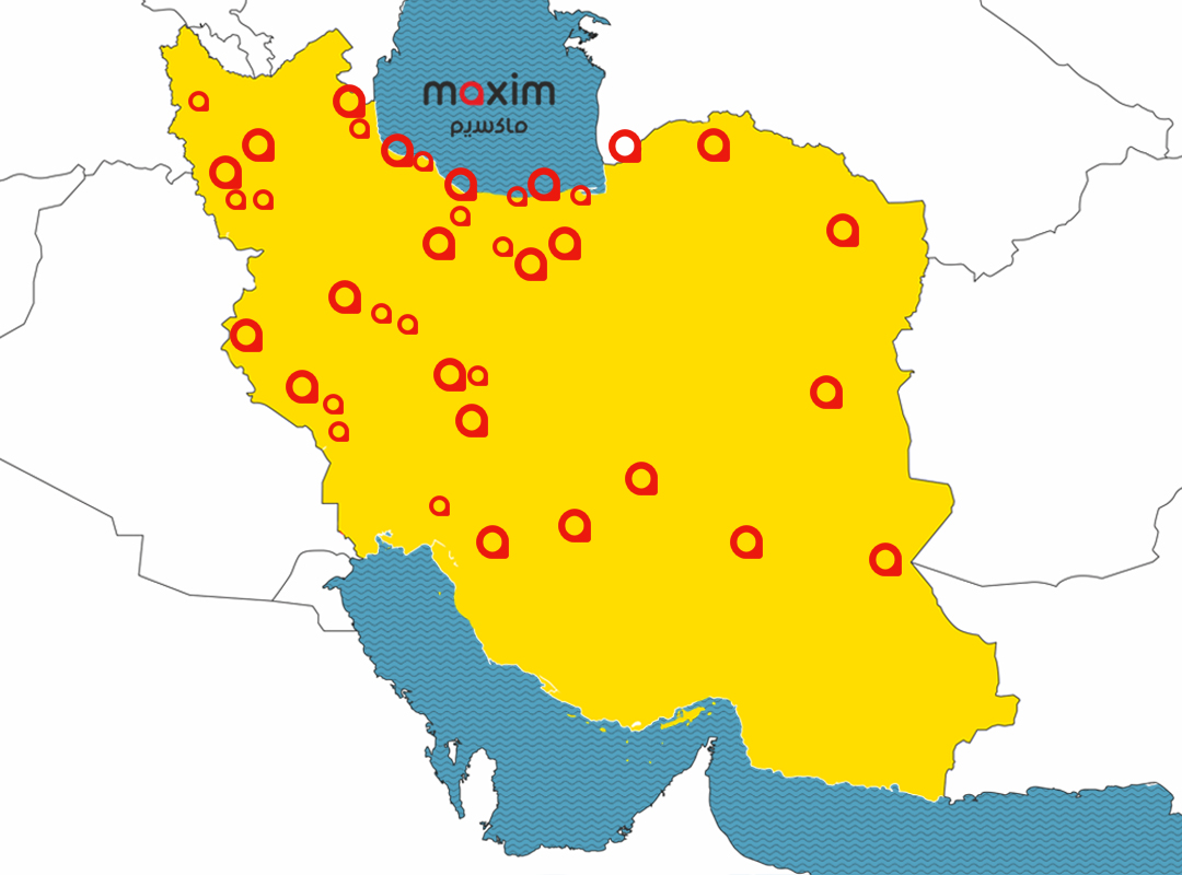 ماکسیم، تنها سامانه درخواست خودرو فعال در ۳۸ شهر ایران